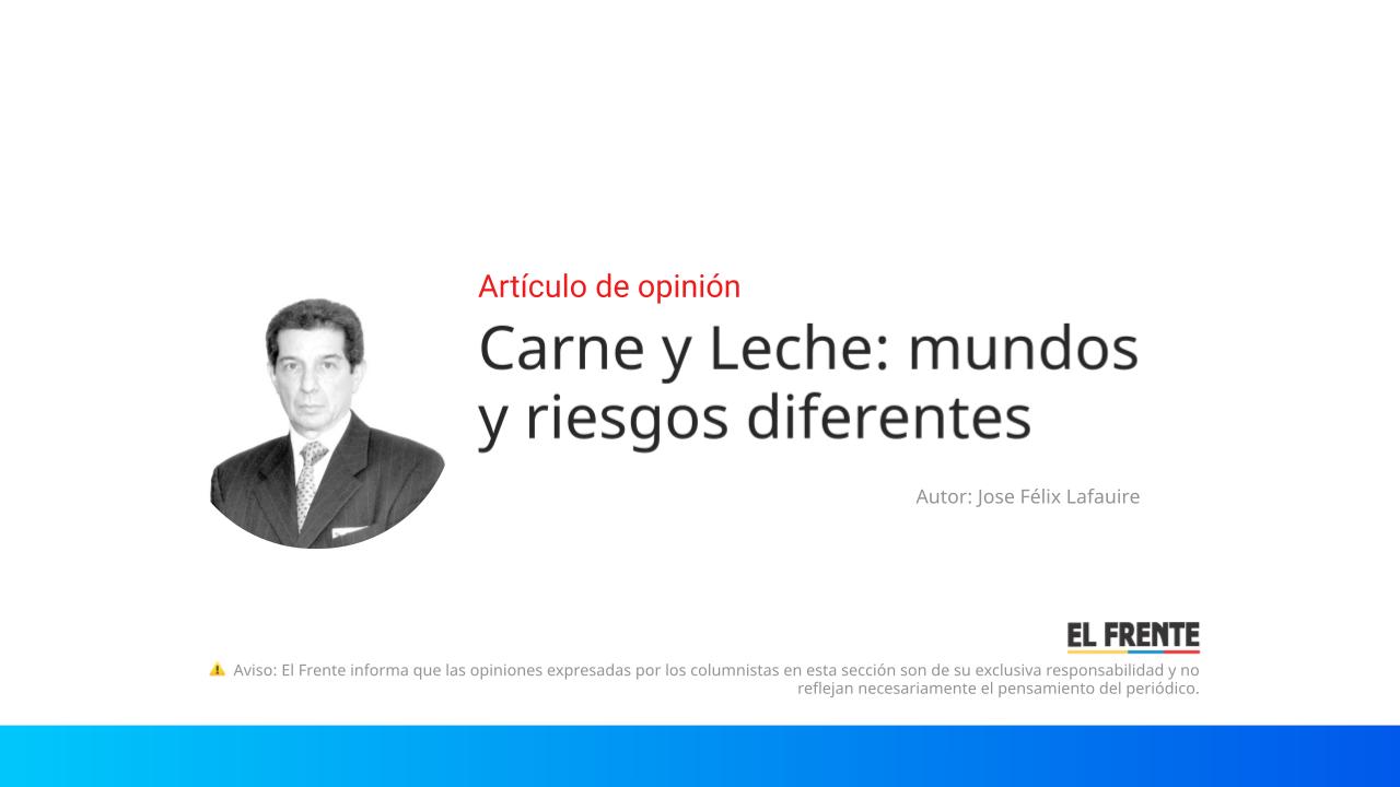 Carne y Leche: mundos y riesgos diferentes imagen de la publicación
