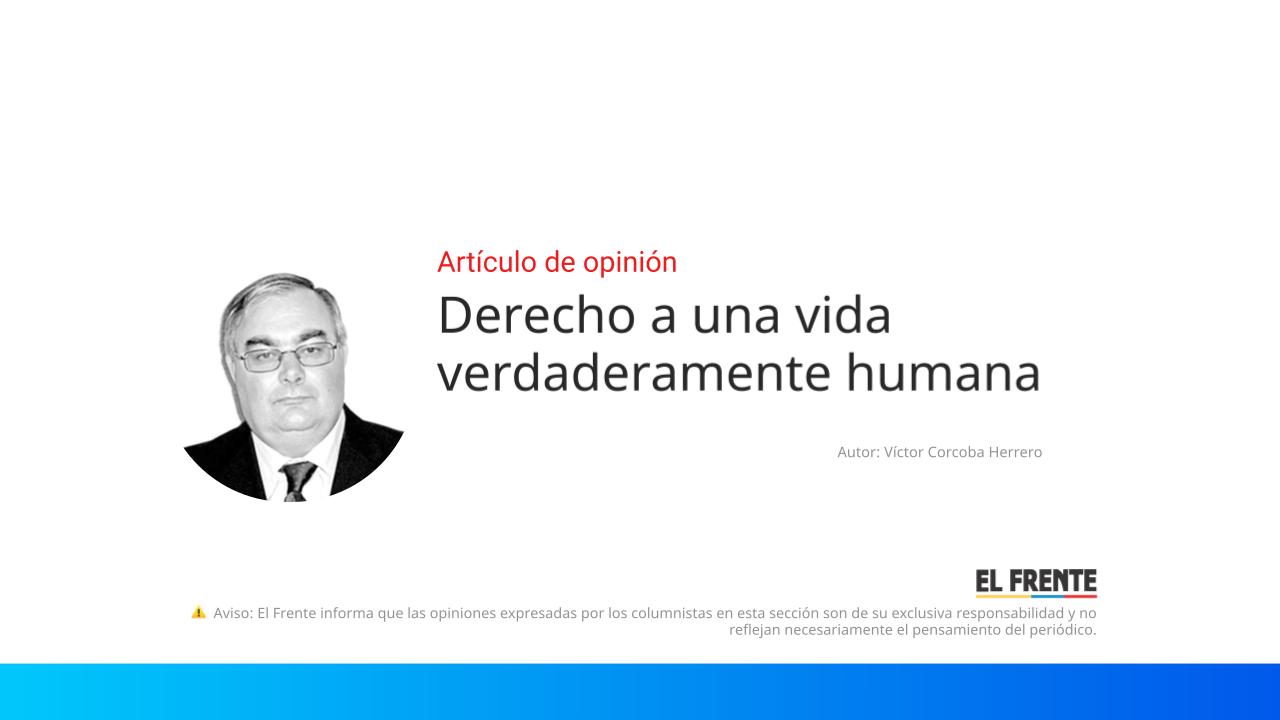 Derecho a una vida verdaderamente humana imagen de la publicación