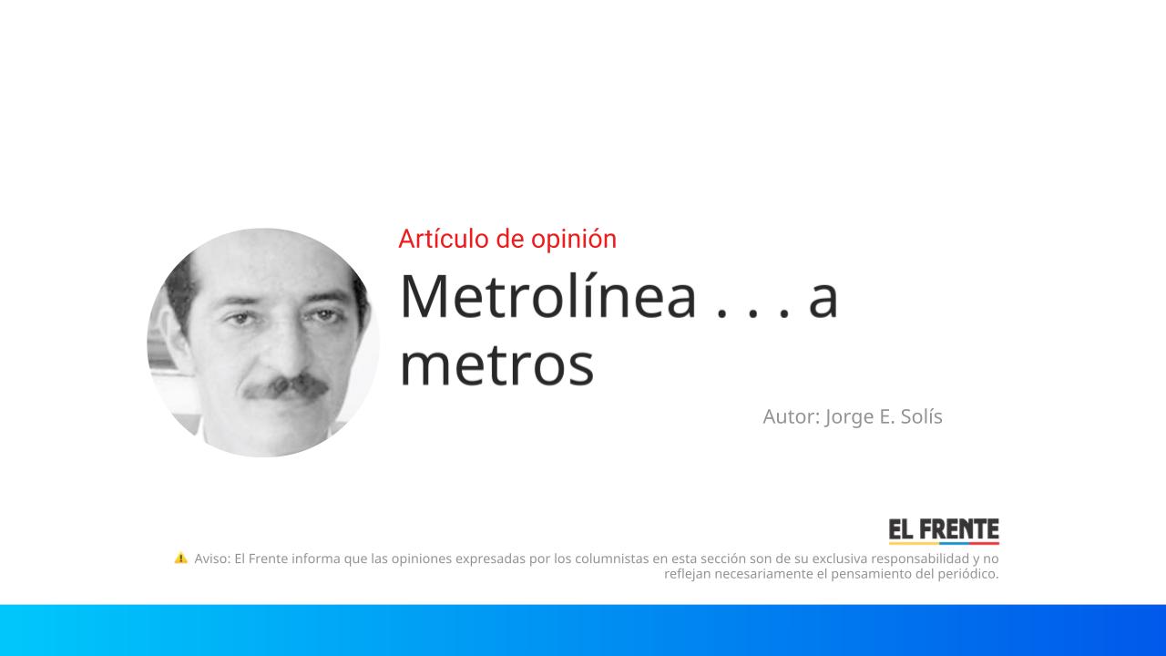 Metrolínea . . . a metros imagen de la publicación