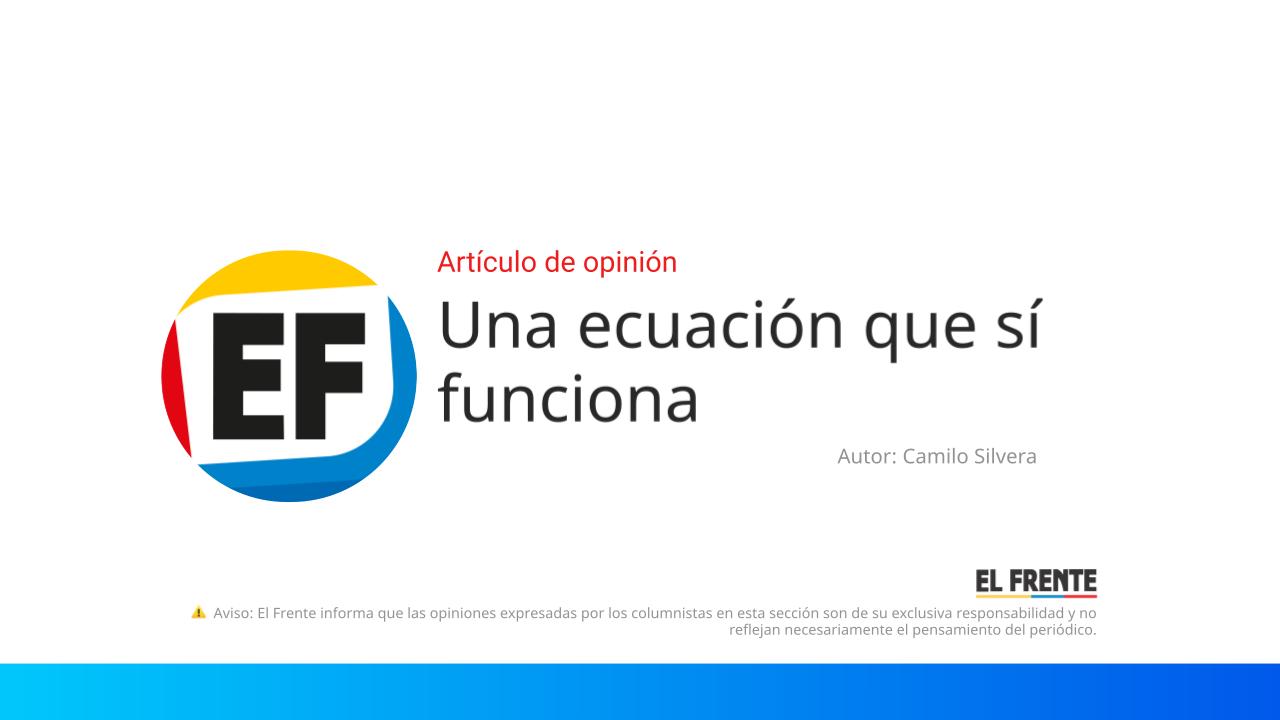 Una ecuación que sí funciona imagen de la publicación