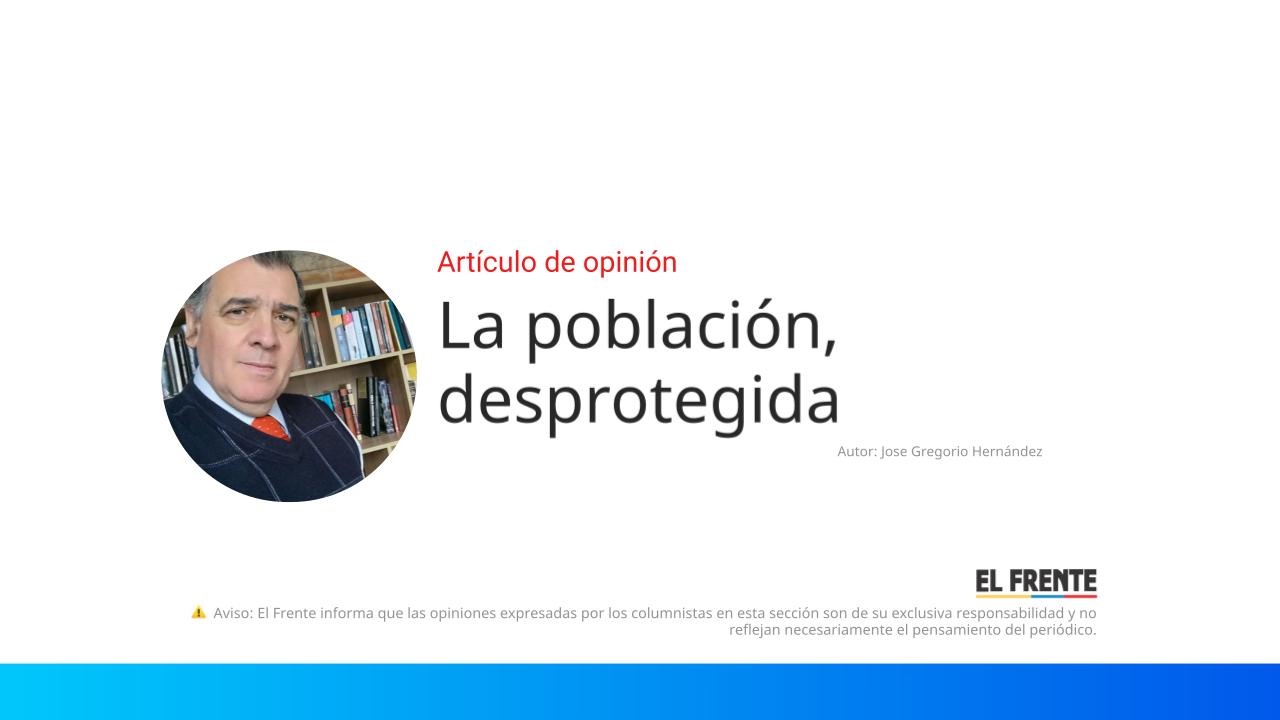 La población, desprotegida imagen de la publicación