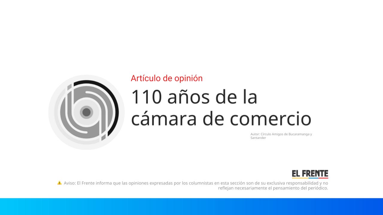 110 años de la cámara de comercio imagen de la publicación