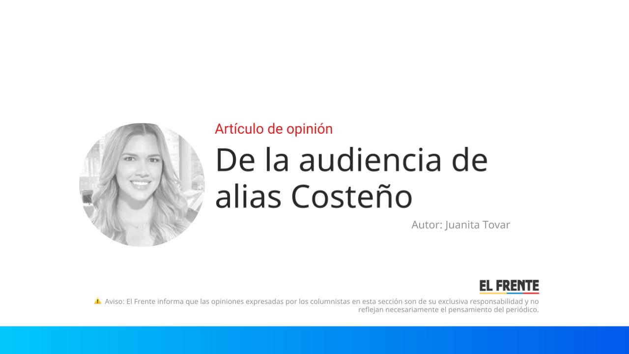 De la audiencia de alias Costeño imagen de la publicación