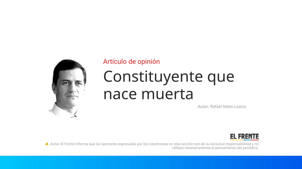 Constituyente que nace muerta imagen de la publicación