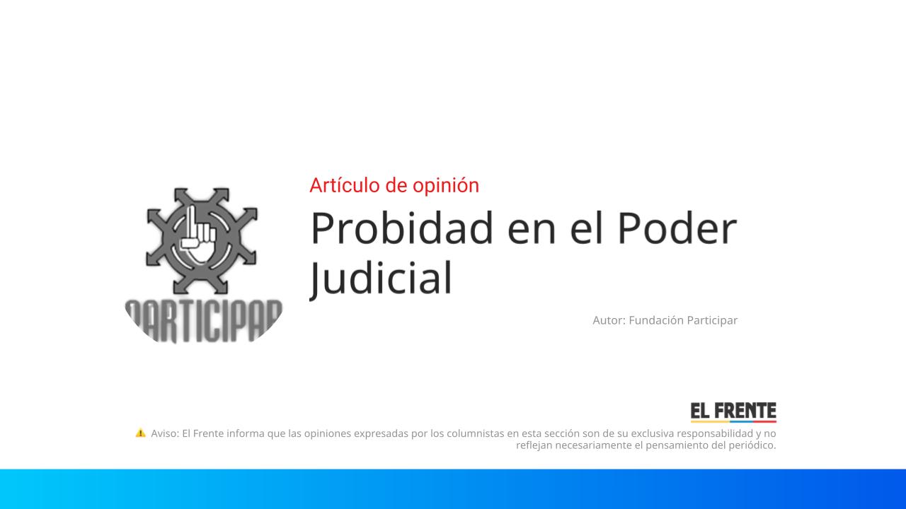 Probidad en el Poder Judicial imagen de la publicación