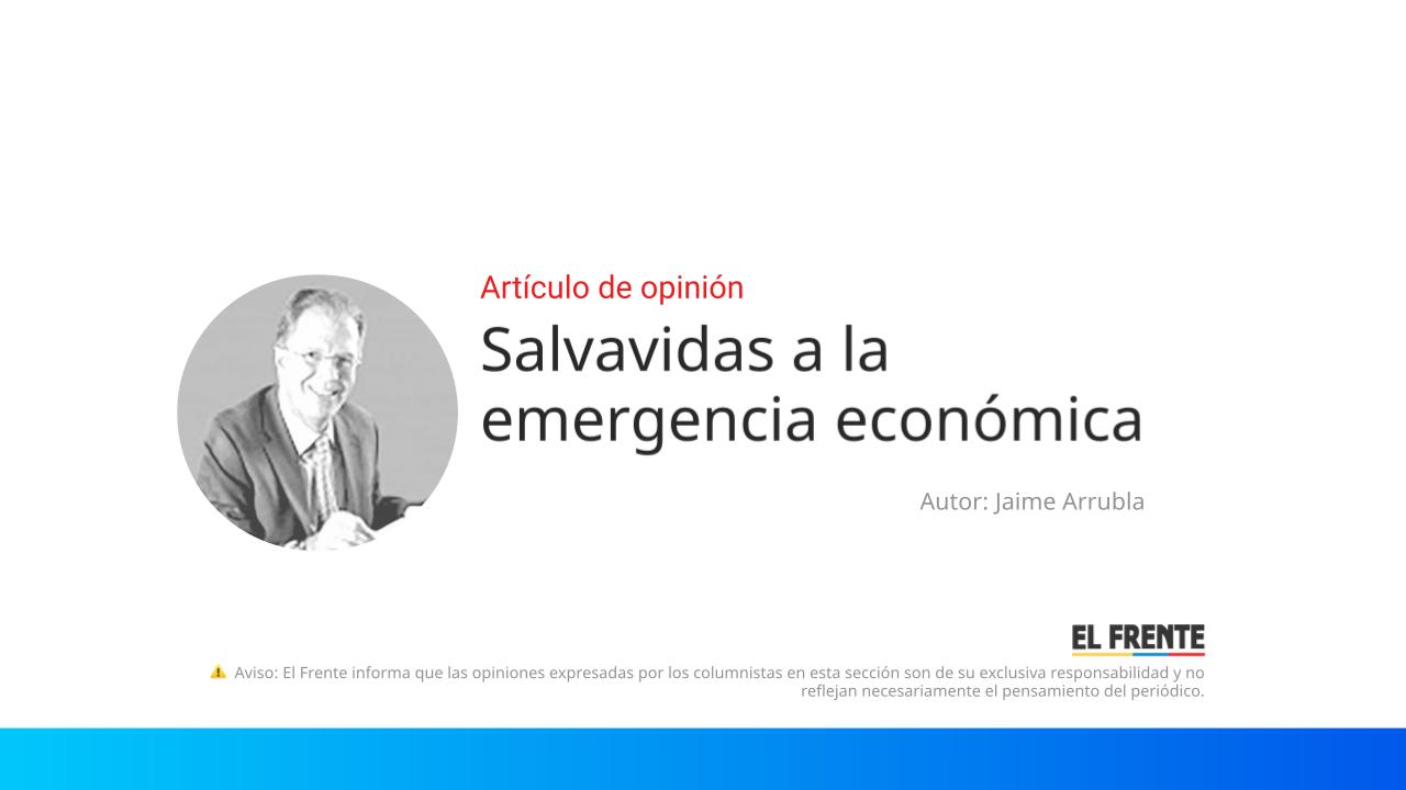 Salvavidas a la emergencia económica imagen de la publicación