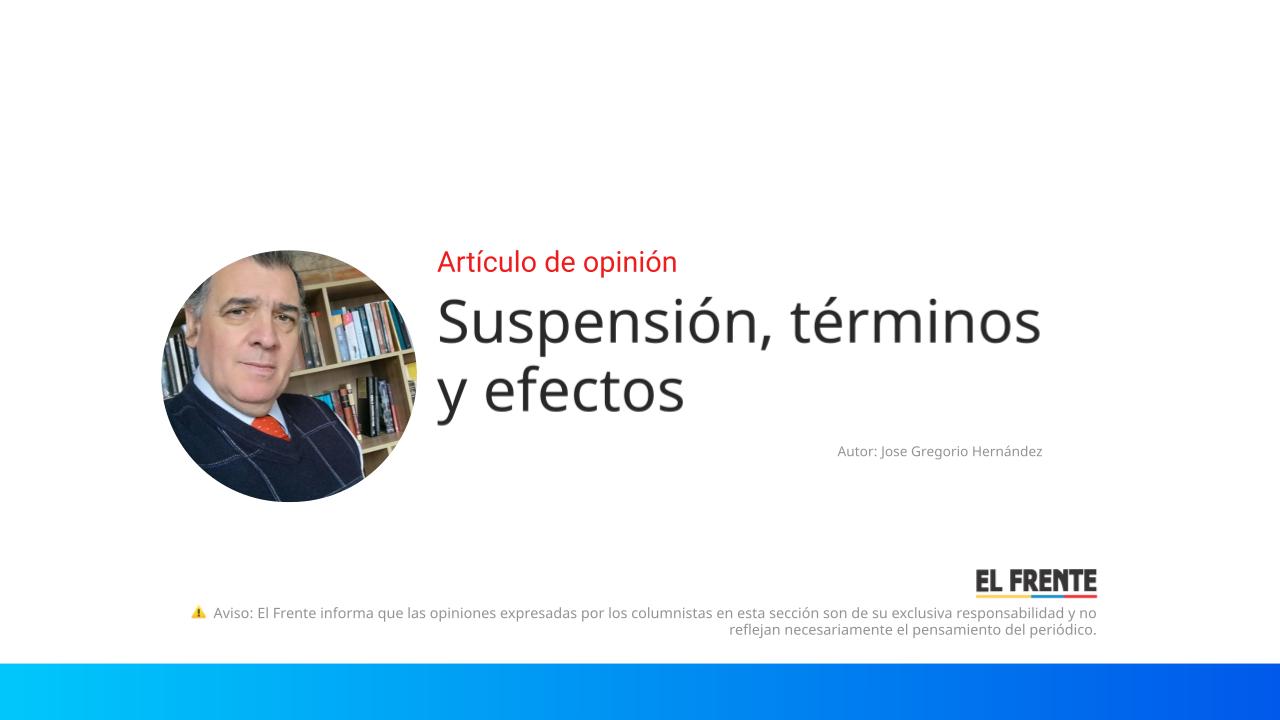 Suspensión, términos y efectos imagen de la publicación
