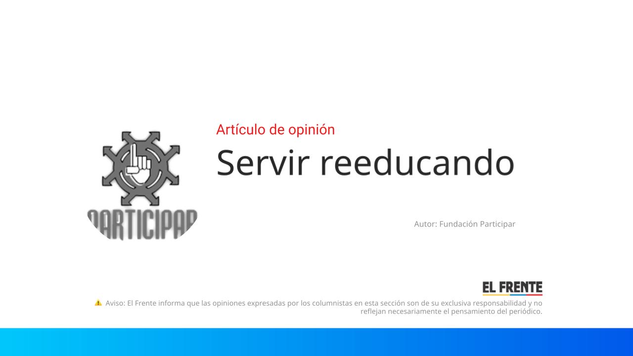 Servir reeducando imagen de la publicación