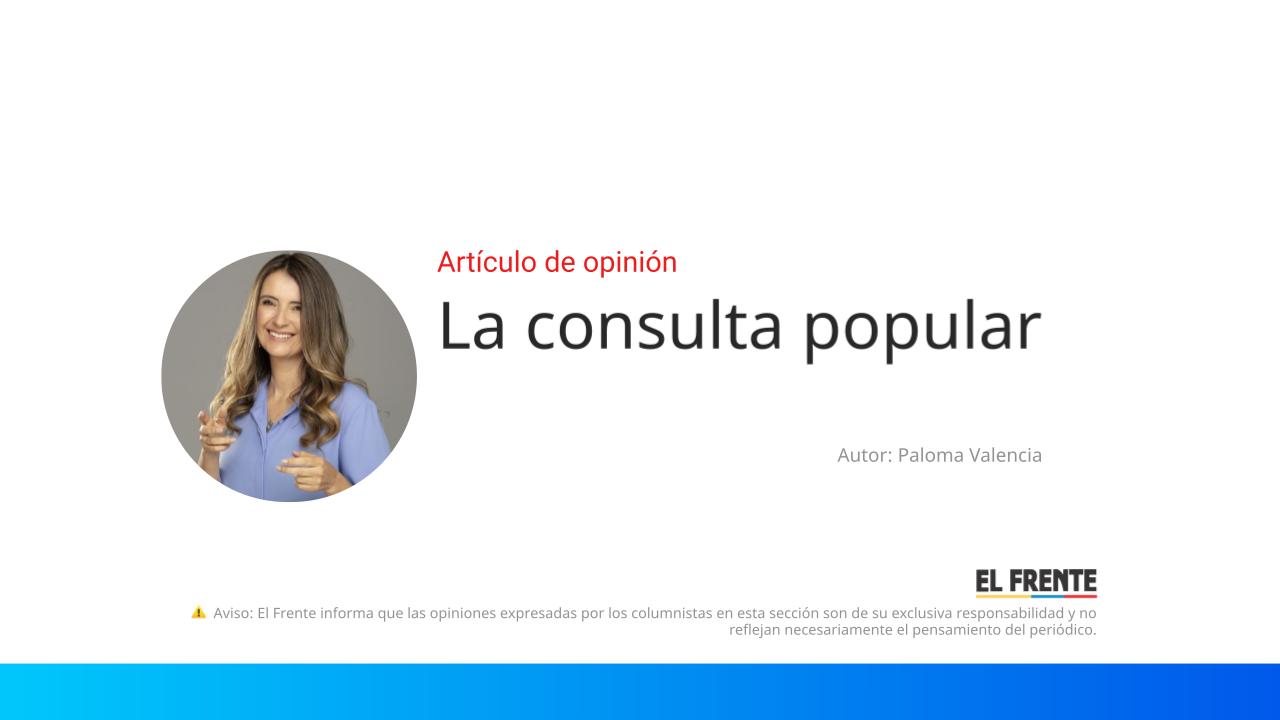 La consulta popular imagen de la publicación