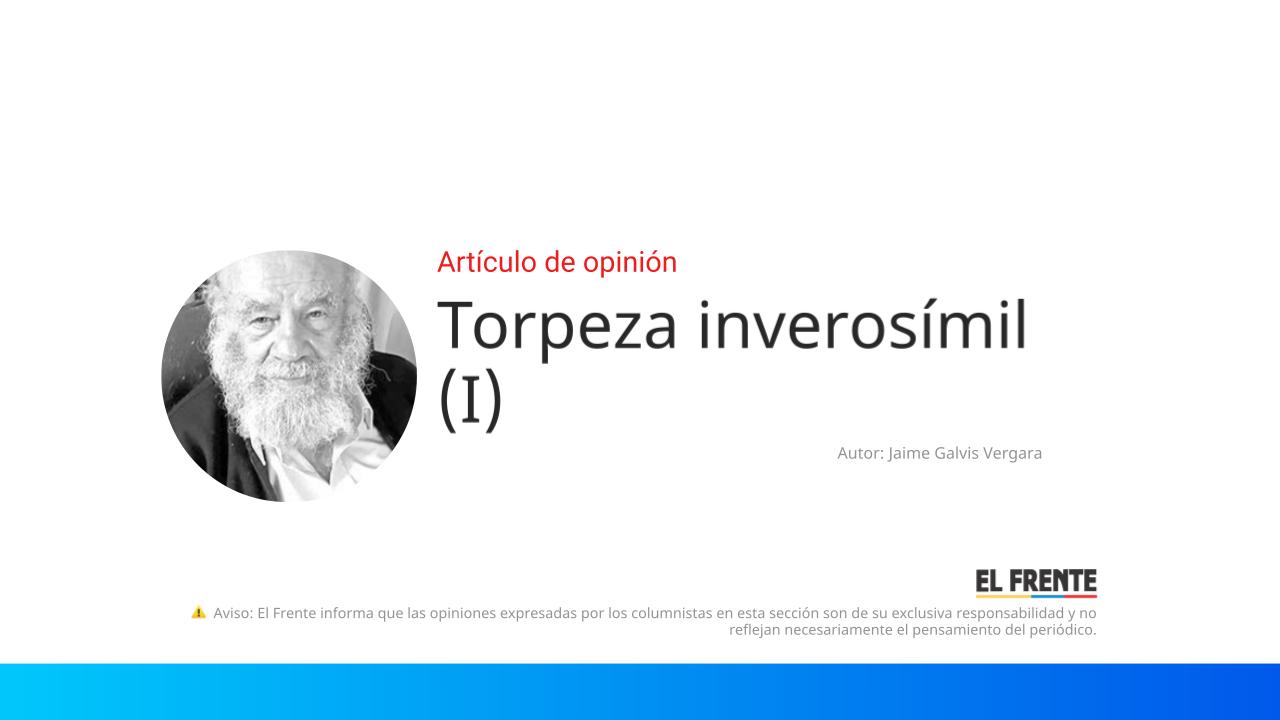 Torpeza inverosímil (I) imagen de la publicación