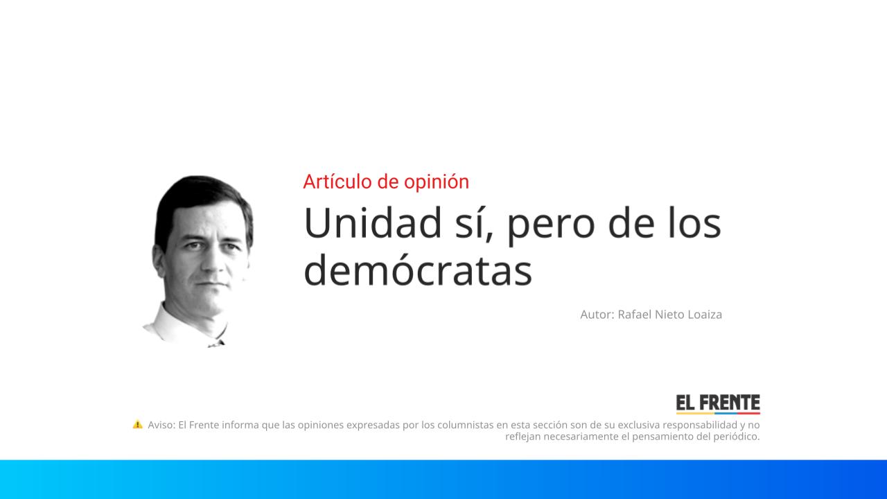 Unidad sí, pero de los demócratas imagen de la publicación