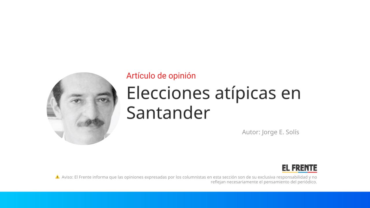 Elecciones atípicas en Santander imagen de la publicación