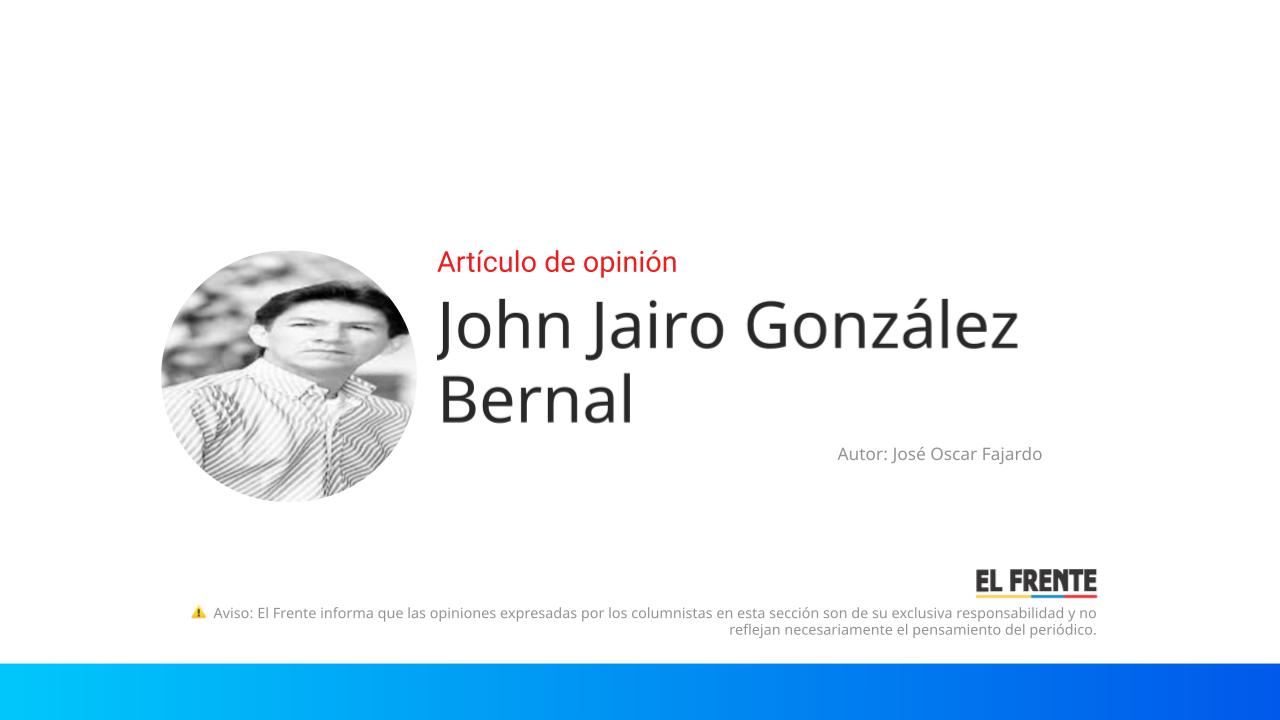 John Jairo González Bernal imagen de la publicación