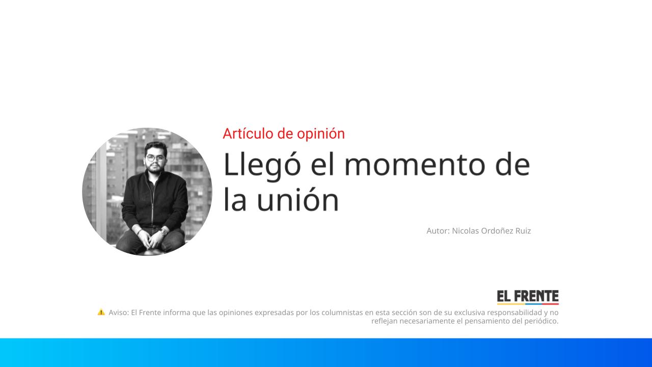 Llegó el momento de la unión imagen de la publicación