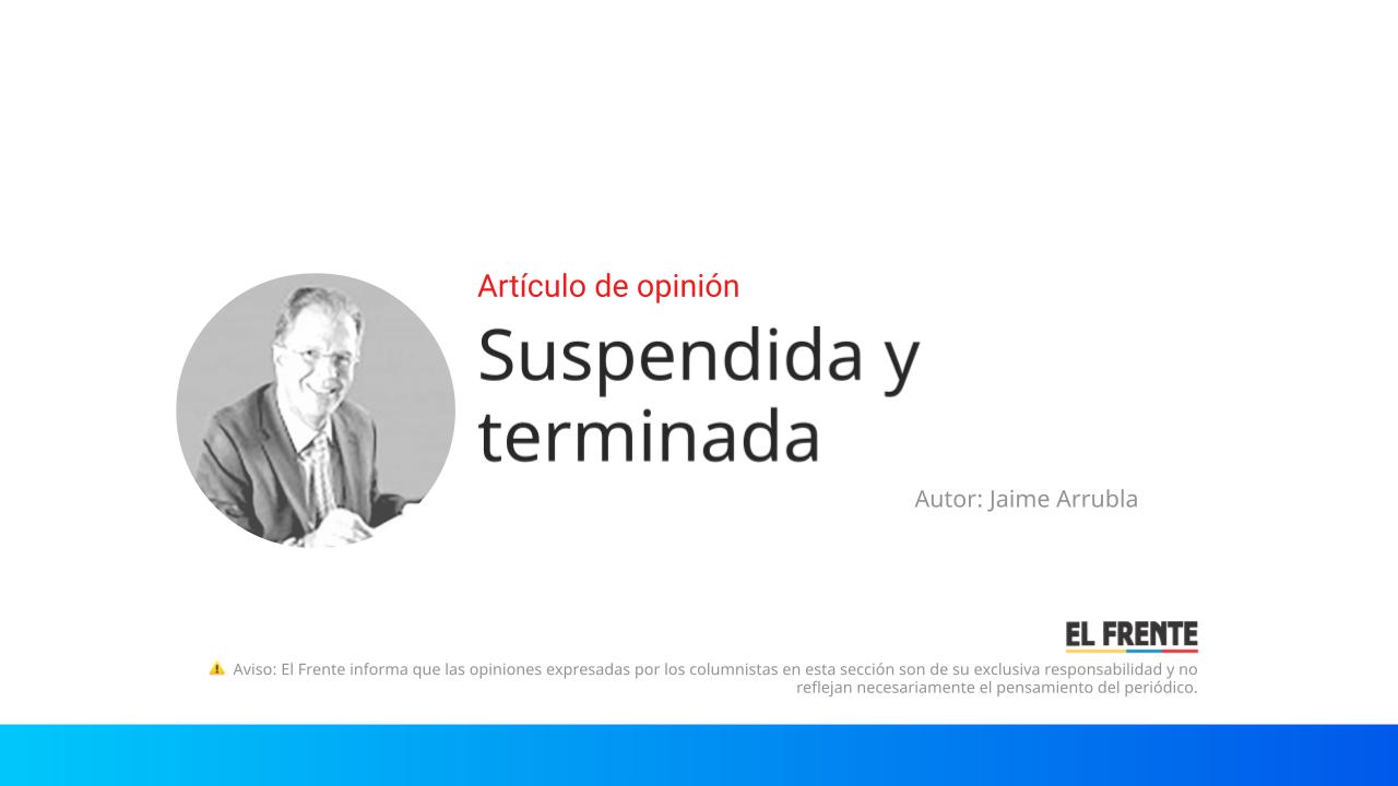 Suspendida y terminada imagen de la publicación