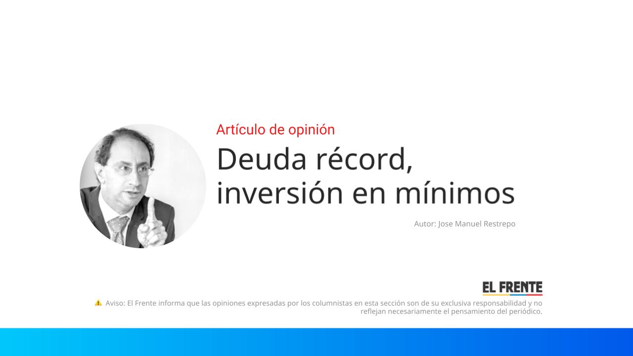 Deuda récord, inversión en mínimos imagen de la publicación