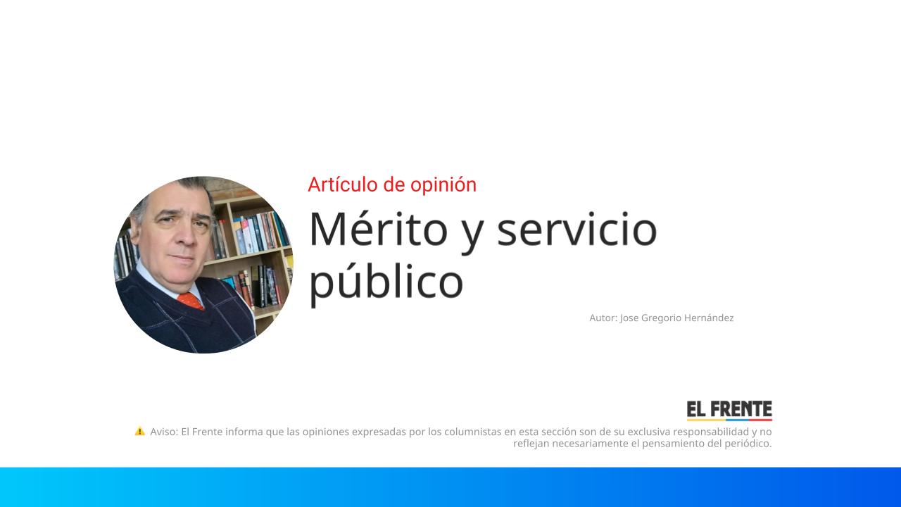 Mérito y servicio público imagen de la publicación