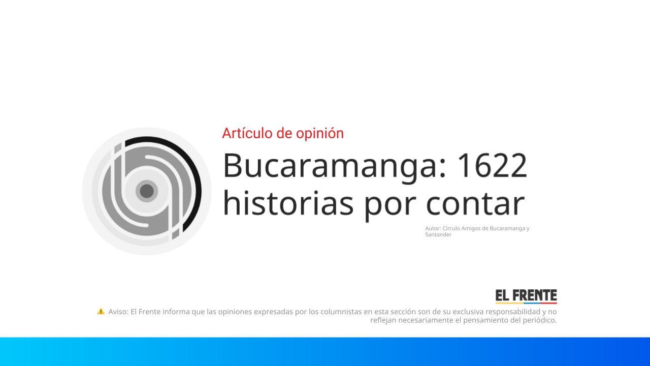 Bucaramanga: 1622 historias por contar imagen de la publicación