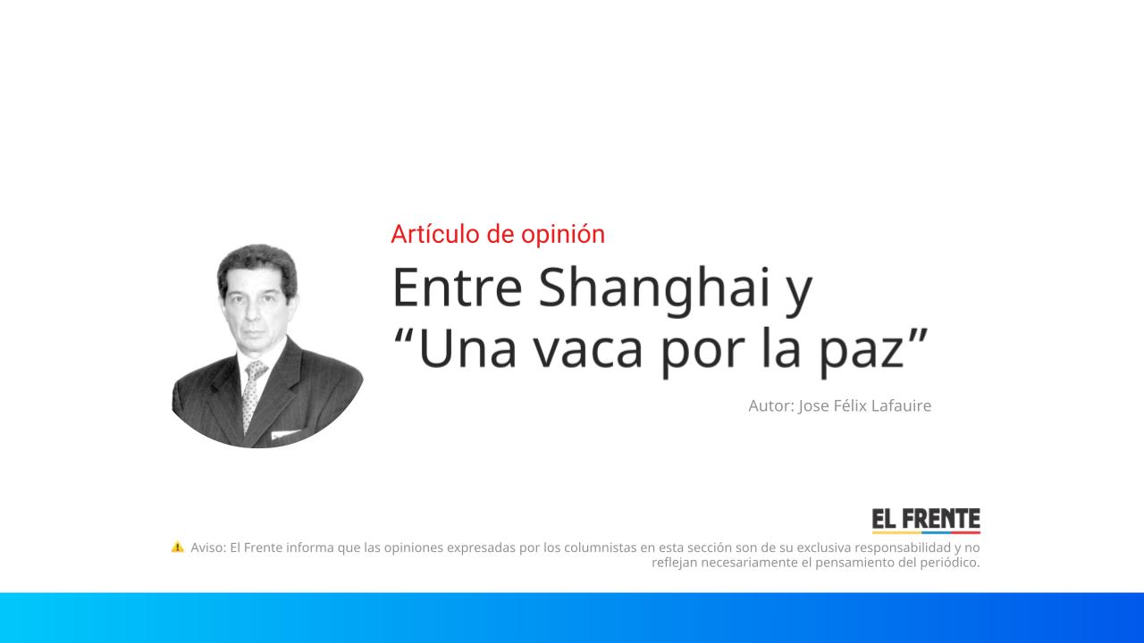 Entre Shanghai y “Una vaca por la paz” imagen de la publicación