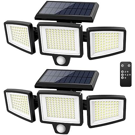 2-Pack Tuffenough 2500 Lumen Solar Outdoor LED Lights