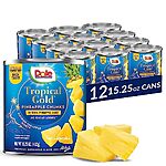 [SnS, AC] $14.92* | 12-Ct 15.25-Oz Dole Tropical Gold Canned Pineapple Chunks in Juice at Amazon