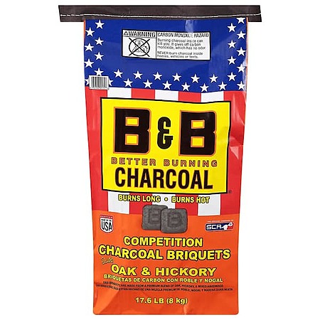 17.6-Lbs B&B Charcoal Competition Oak Charcoal Briquets