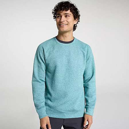 VRST Men's Recharge Lunar Fleece Crew (Aqua Dust Heather)