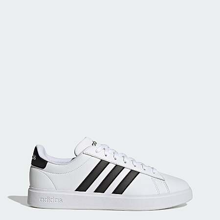 Adidas Men's Grand Court Shoes (cloud white / core black / cloud white) - $18.60 + free shipping