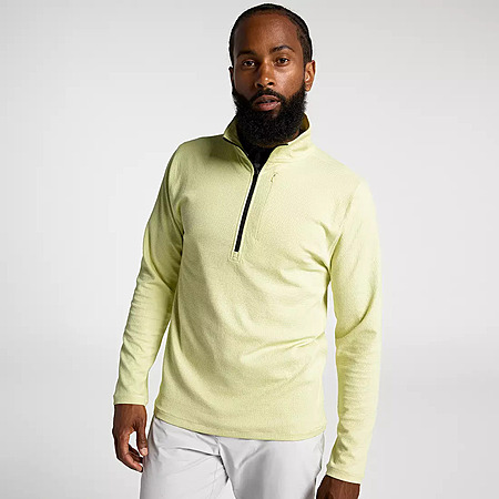 VRST Men's Element Textured 1/4 Zip Golf Pullover (Fresh Hay)