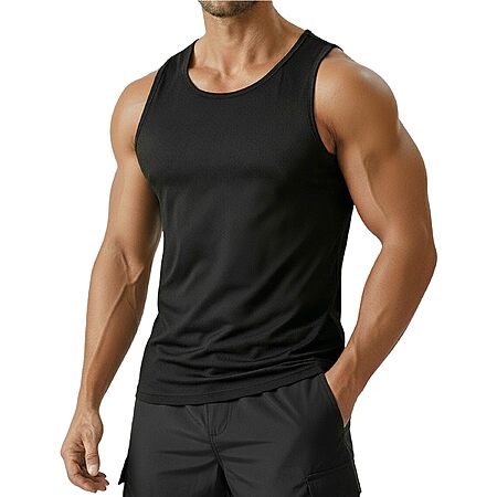 PINSPARK Men's Tank Top UPF 50+ Shirts (Black) $6.99 + Free Shipping w/ Prime or on $35+