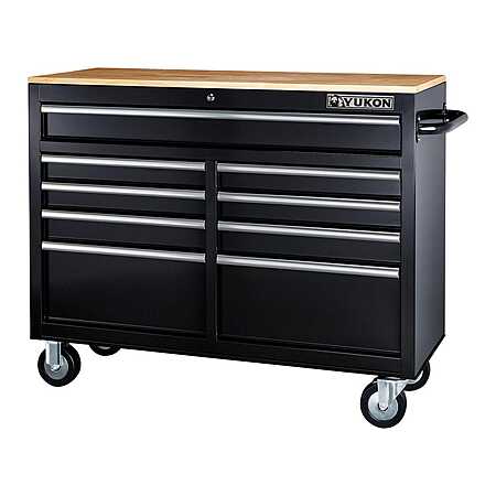 Harbor Freight Stores: 46" Yukon 9-Drawer Mobile Storage Cabinet w/ Solid Wood Top