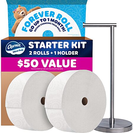 Charmin Toilet Paper Ultra Soft Forever Roll Starter Kit