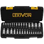 32-Pc LEXIVON SAE & Metric Master HEX Bit Socket Set $30 + Free S&H