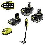 Ryobi ONE+ 18V Stick Vacuum w/ 2x 4Ah HP Batteries + 1x 2Ah HP Battery & Charger $199 + Free S&H