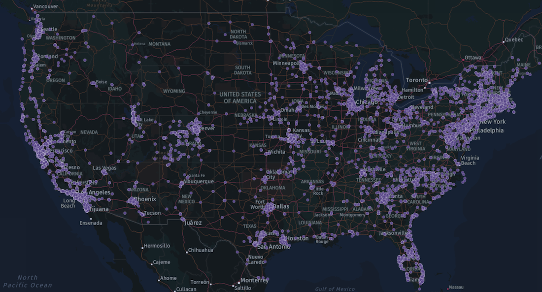 ChargePoint Charging Station Map