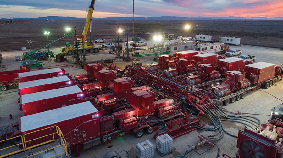 Halliburton electric frac fleet