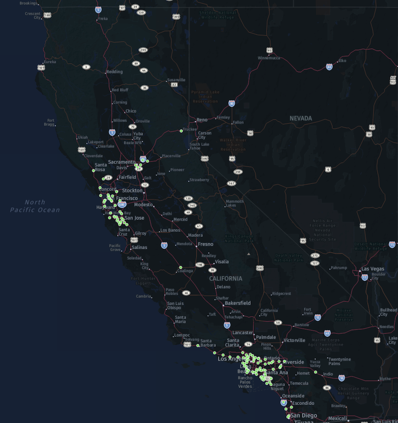 Hydrogen Stations in CA