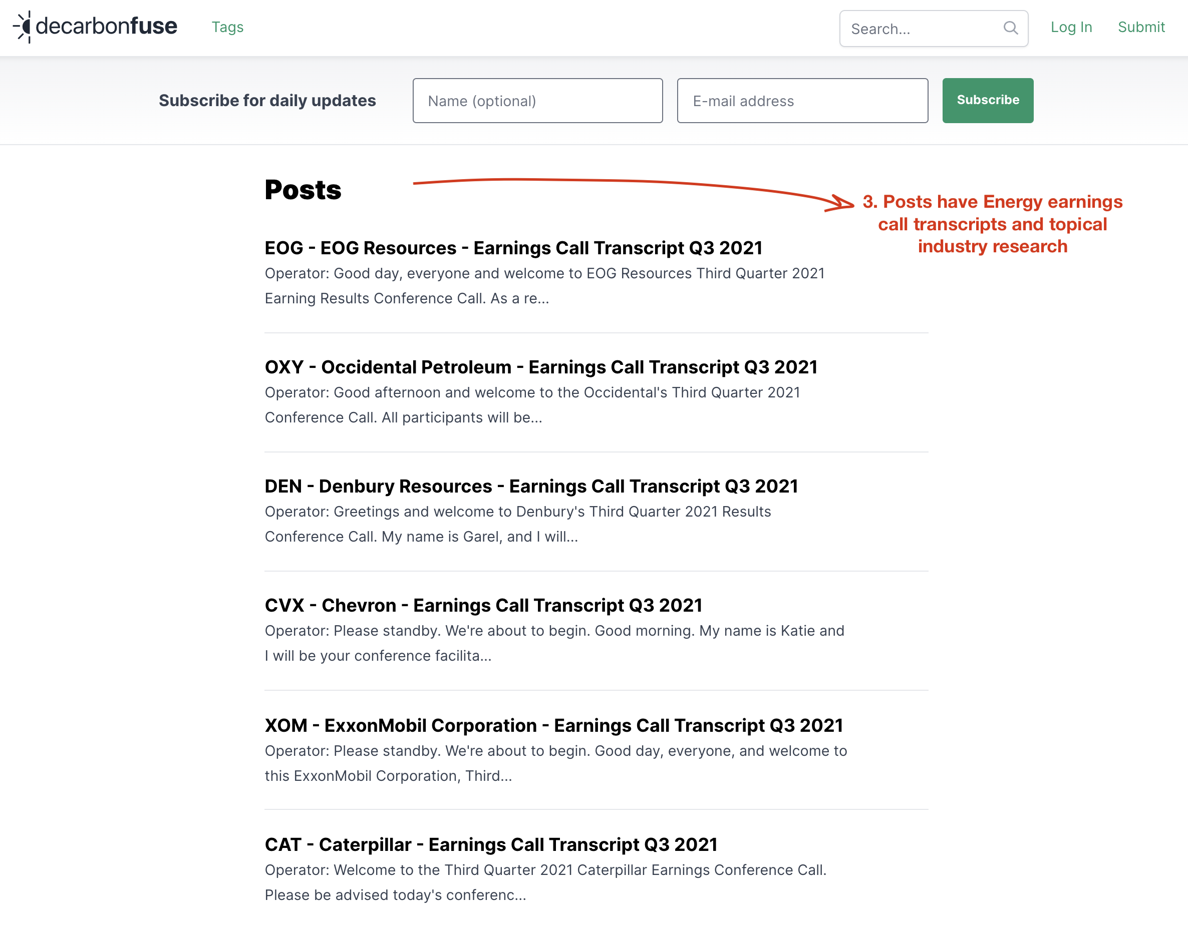 Search and Share on Decarbonfuse