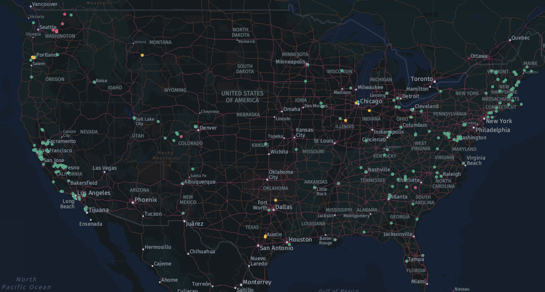 Renewables Charging Station Map