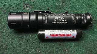 Surefire Tactician and Orbtronic 16650 Test