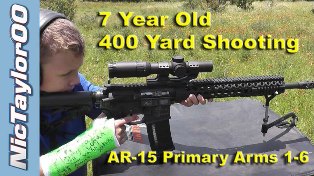 7 Year Old Shooting with a Broken Arm at 400 Yards with the Primary Arms ACSS Scope