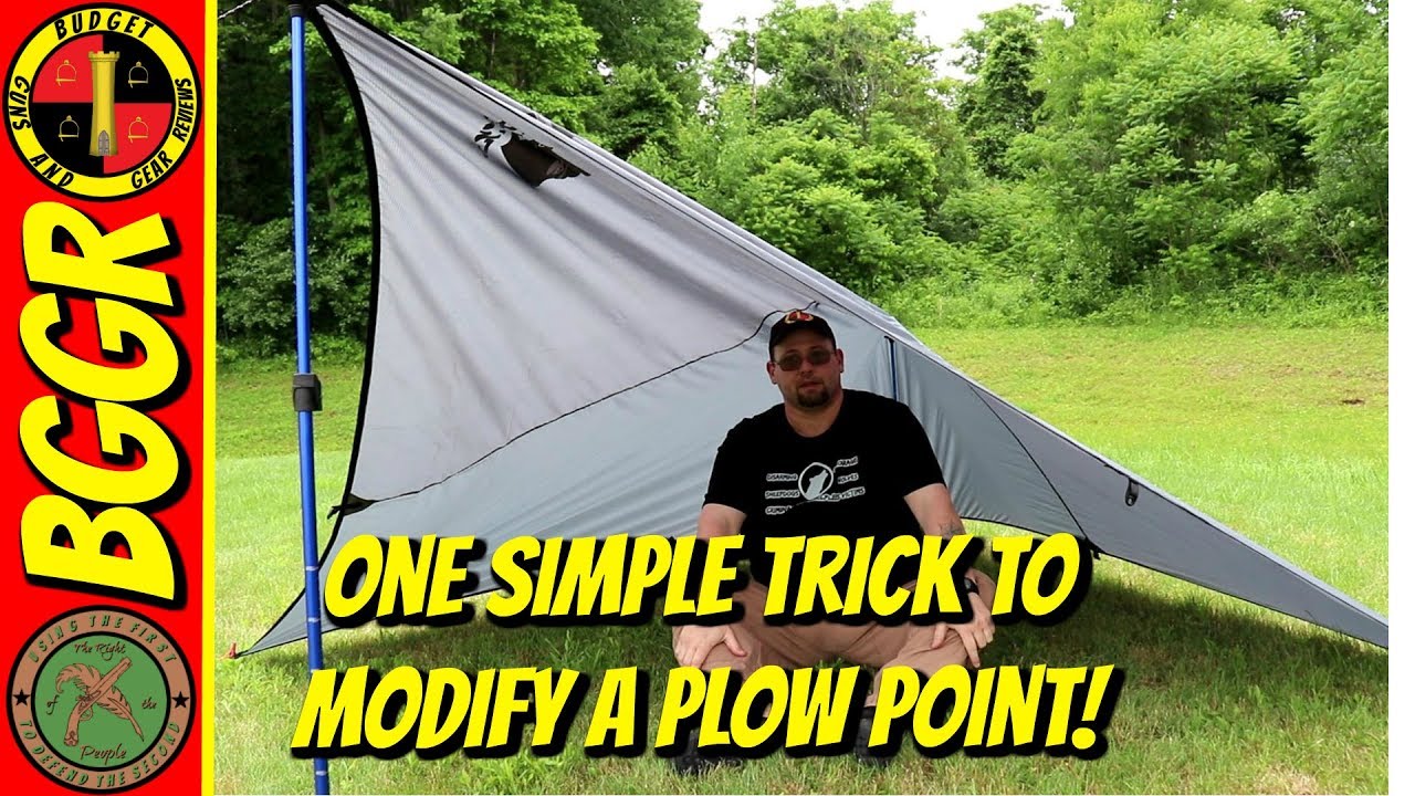 How To Pitch A Modified Plow Point Tarp Shelter: One Simple Trick!