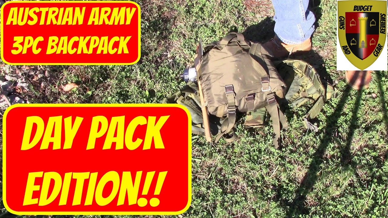 Austrian Army 3pc Backpack  Day Pack Edition!