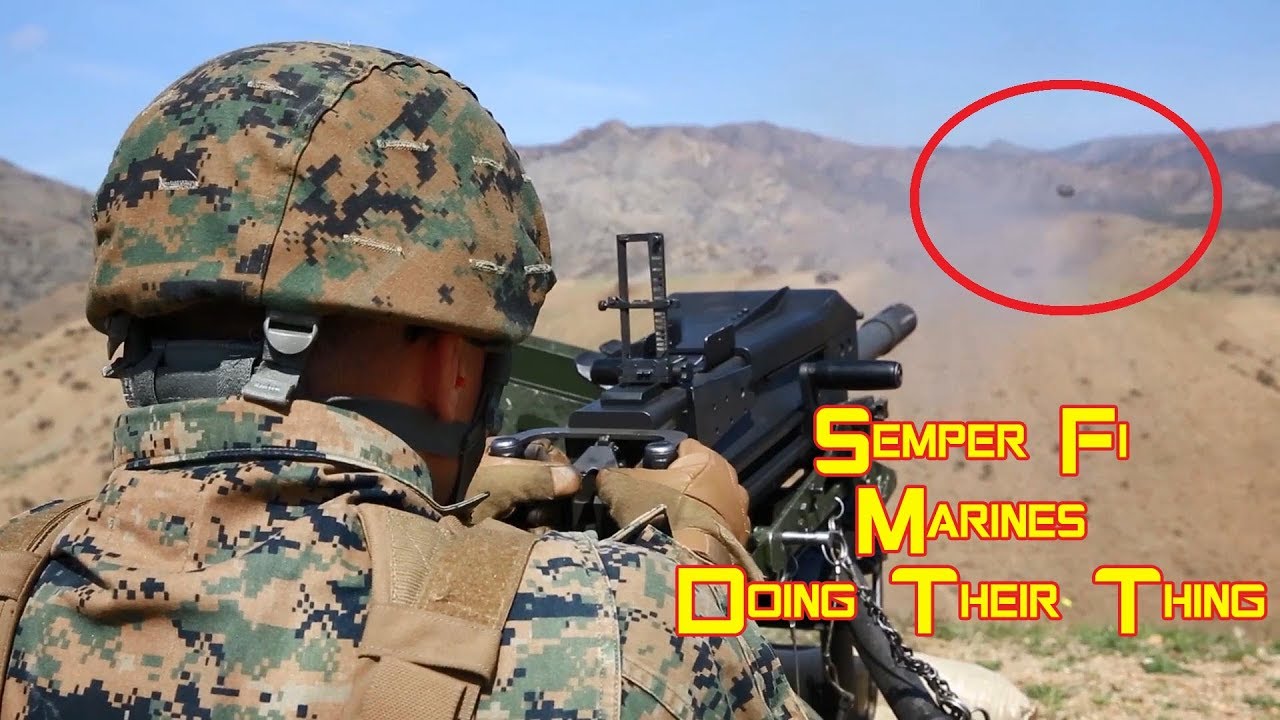Semper Fi:  Marines Training and Shooting Guns