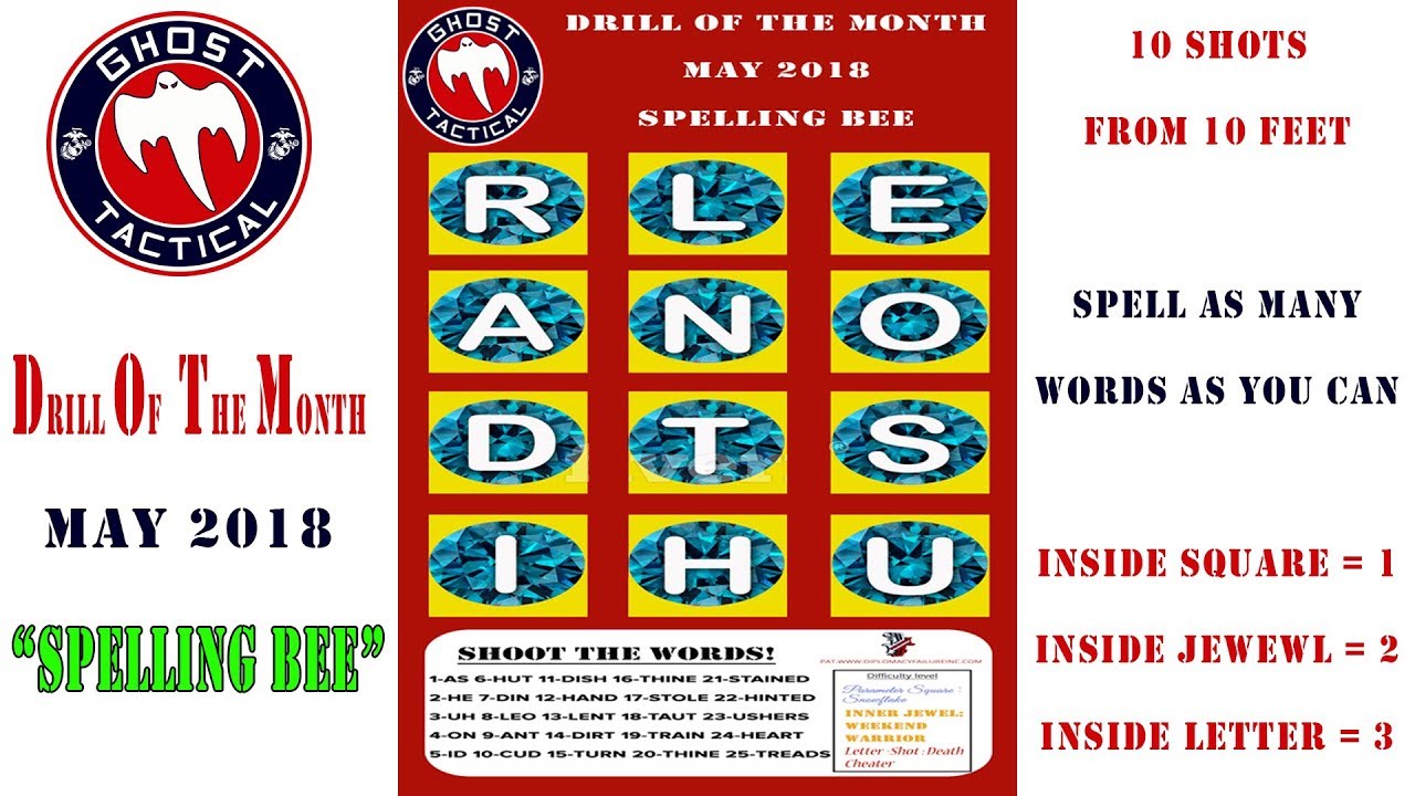 Ghost Tactical Drill of the Month:  May 2018:  Spelling Bee