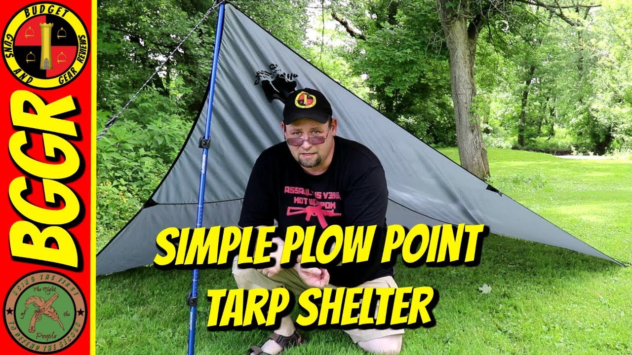 How To Make A Simple Plow Point Tarp Shelter
