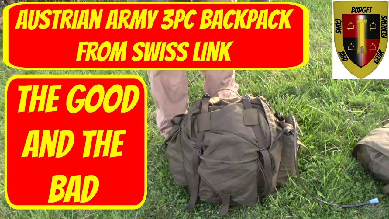 Austrian Army 3pc backpack from Swiss Link review