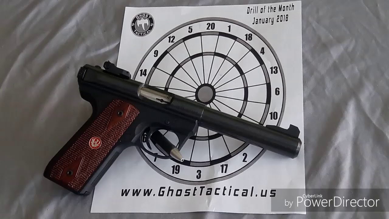 Ruger 22/45 Mark 3 Range day Ghost Tactical January 2018 drill, DARTS!