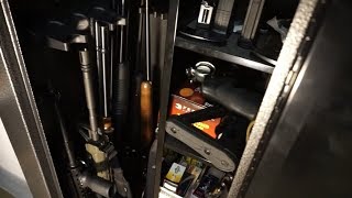Stack On 18 gun cabinet (Cabela's Edition)...how many firearms can you expect it to hold?