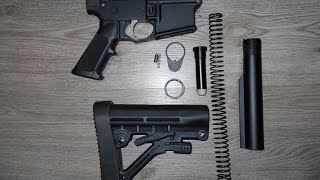 Kid Builds an AR15 #7 Buffer Tube Assembly and Stock